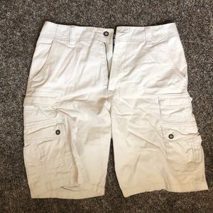 Men's White cargo shorts